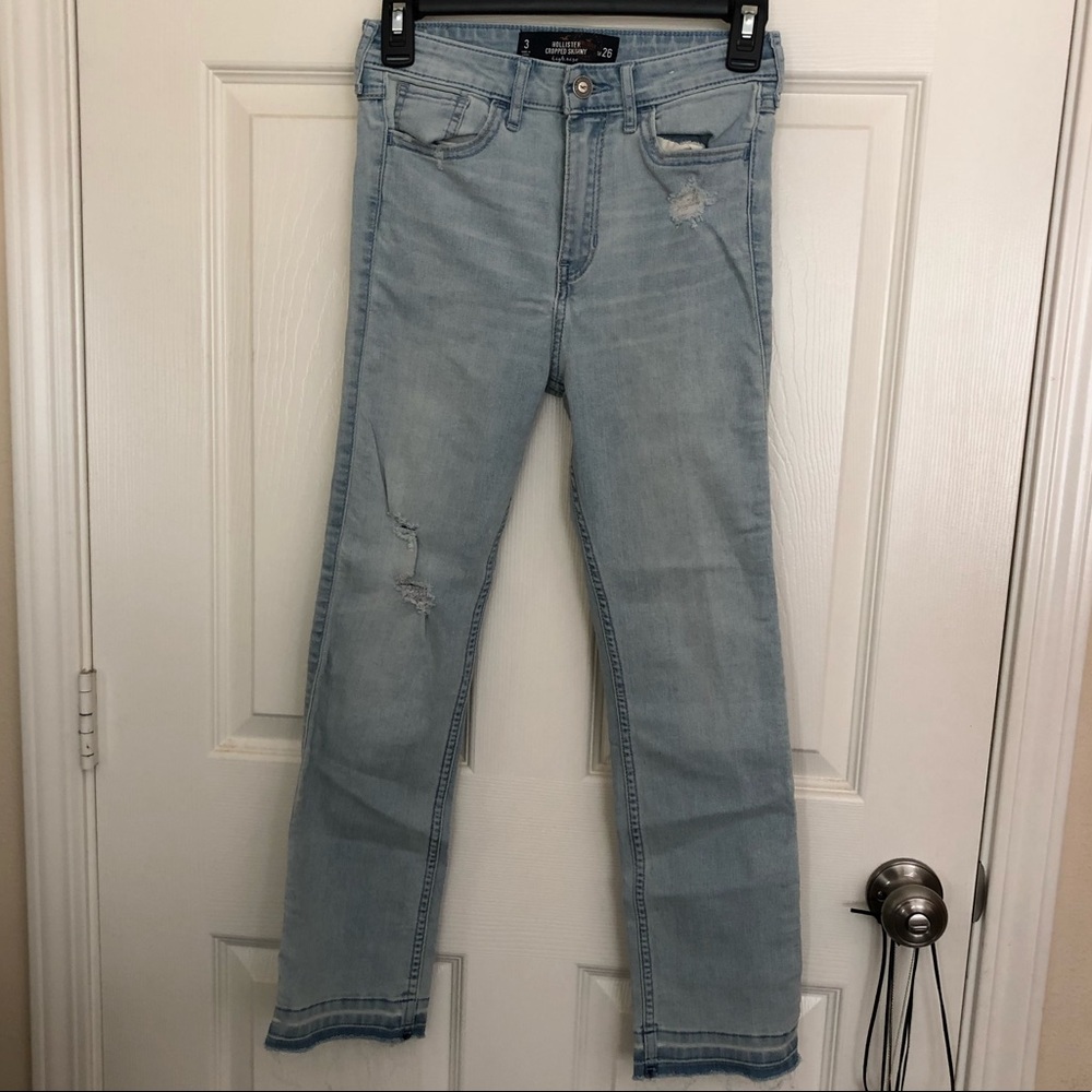Hollister high rise cropped skinny jeans
